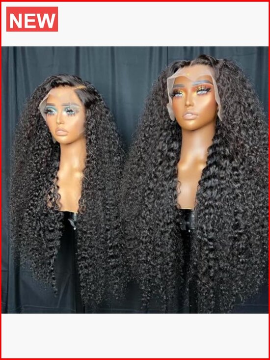 30 Inch Deep Wave Lace Front Wig Human Hair 13x6 HD Transparent 200% Density main image 6